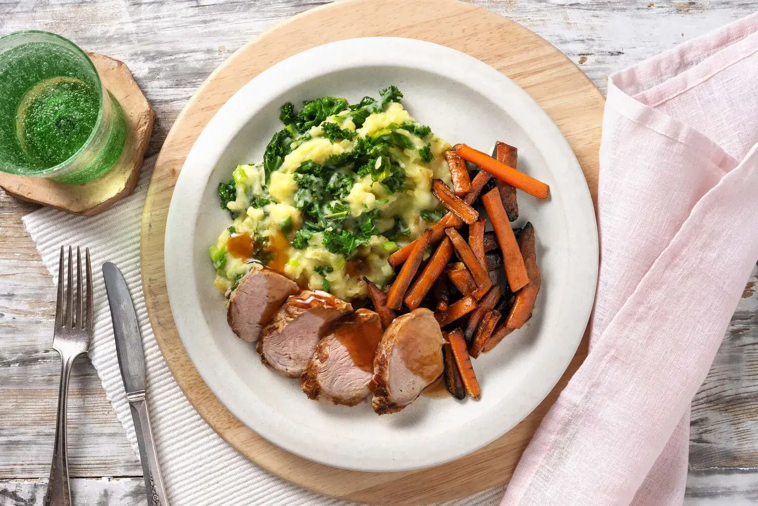 Thyme Pork Fillet and Colcannon Mash