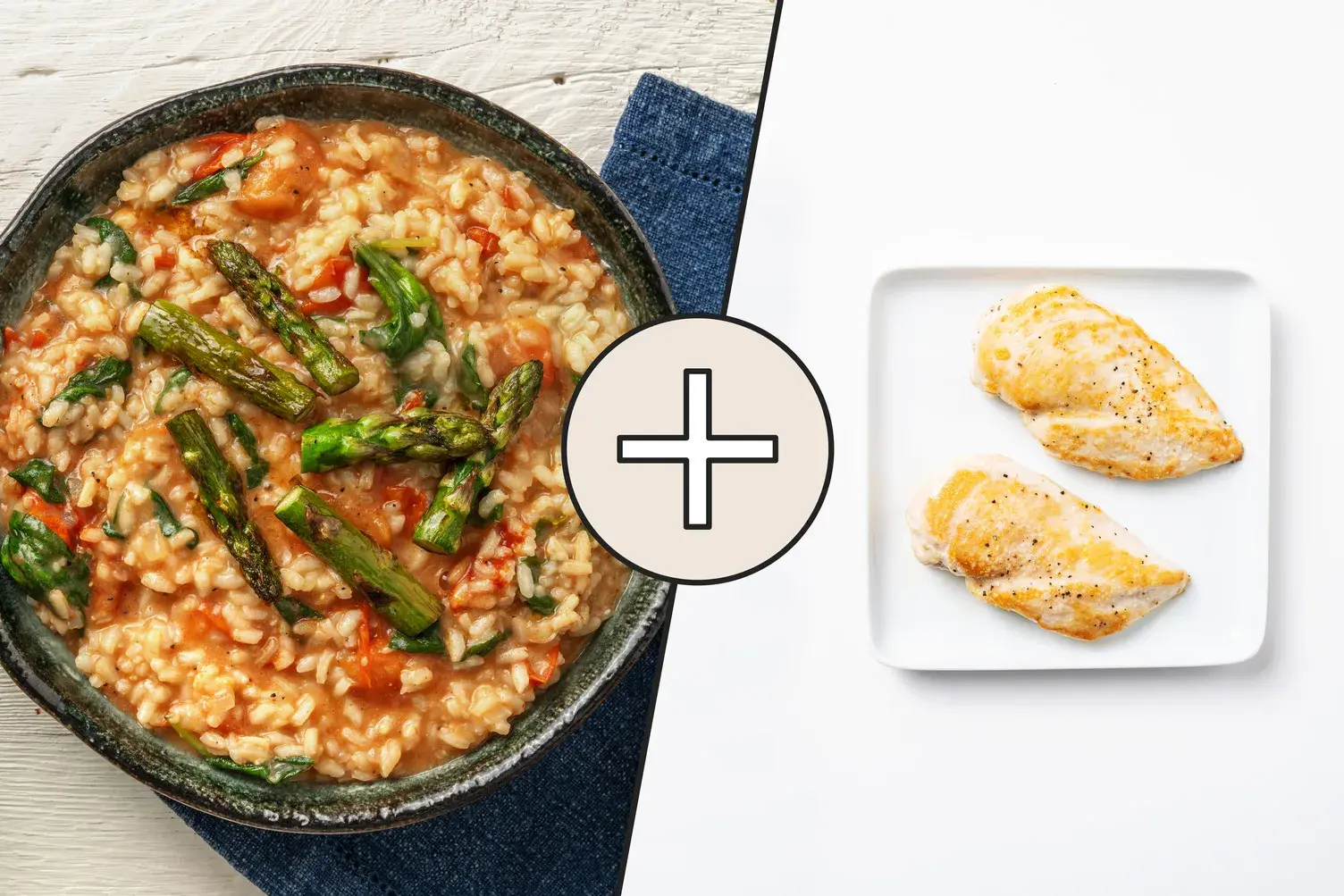 Oven-Baked Roasted Chicken and Tomato Risotto
