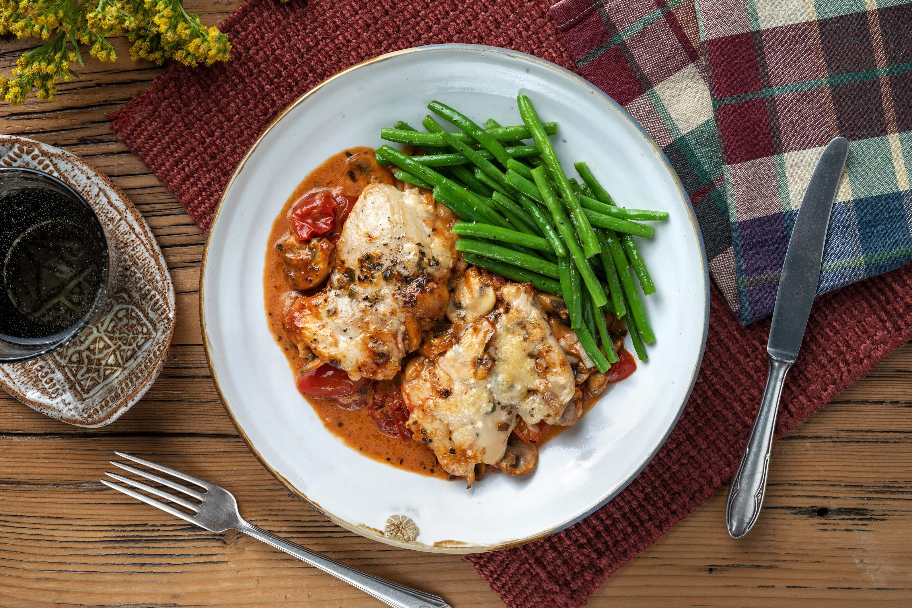 Creamy Tomato Chicken Breast Bake