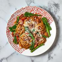 Chorizo, Tomato & Tenderstem Spaghetti