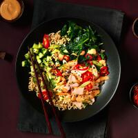 Spicy Salmon Sushi Bowl With Sriracha Mayo
