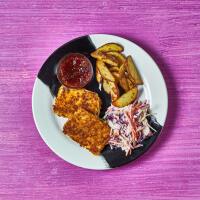 Southern Fried Halloumi With Wedges And Slaw