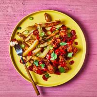 Sticky Chilli Chicken Thigh With Salt & Pepper Chips
