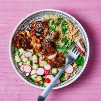Sticky Sesame Chicken Thigh With Pickled Salad