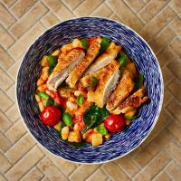 Crispy Chicken Thigh With Cannellini Bean & Tomato Stew