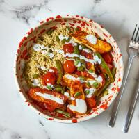 Harissa & Tomato Halloumi With Couscous