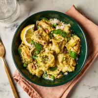 Tomato & Mozzarella Tortelloni With Pistachio Pesto