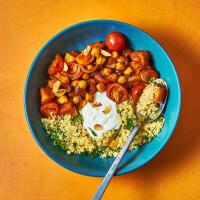 Chickpea, Butternut Squash & Dates Tagine With Yoghurt
