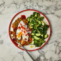 Indian-Style Pea & Sweetcorn Fritters With Sesame Egg