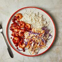 Sweet & Spicy Korean-Style King Prawns And Garlic Rice
