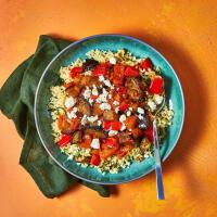 Georgian-Style Ajapsandali Stew W. Walnut Bulgur & A Chicken Breast