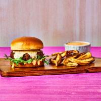 Homemade Veggie Burger & Sun-Dried Tomato Mayo