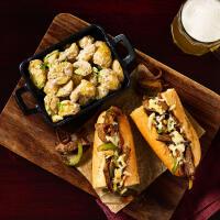 Philly-Style Cheesesteak Sandwich With Mustard Potato Salad