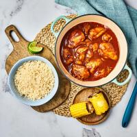 Chipotle Mexican-Style Chicken Thigh Stew With Buttered Corn & Rice
