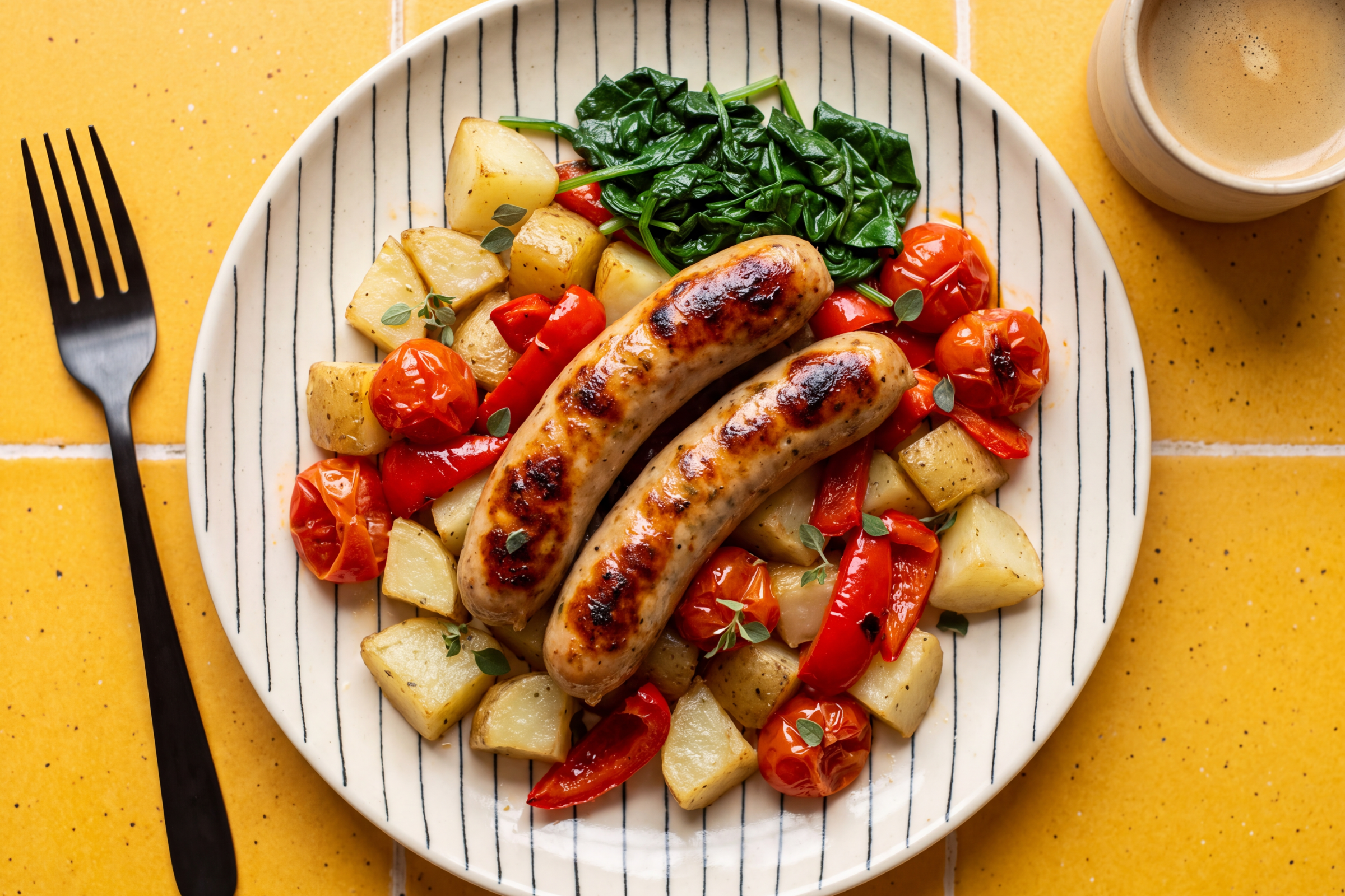 Chicken Sausage & Red Pepper Hash